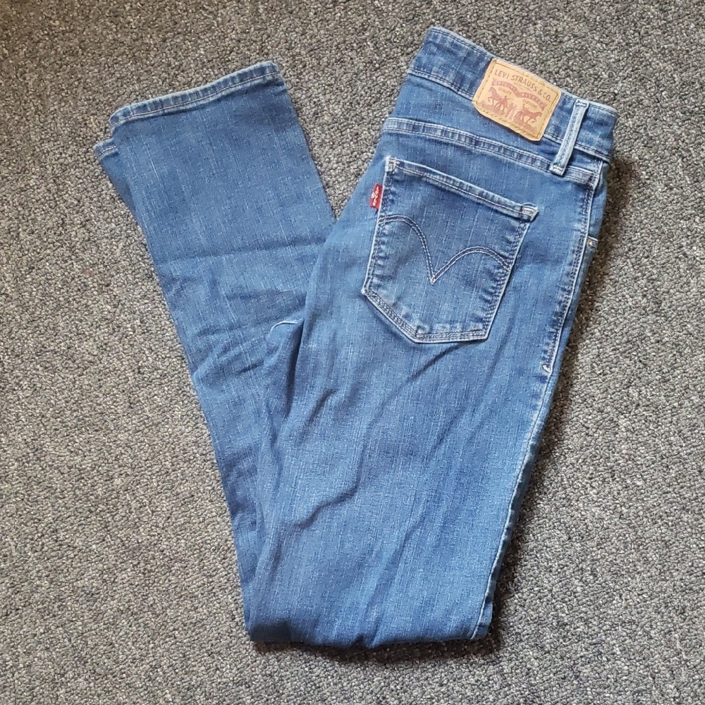 Levi's Women's Mid Rise Skinny Blue Jeans Medium Blue Size 6